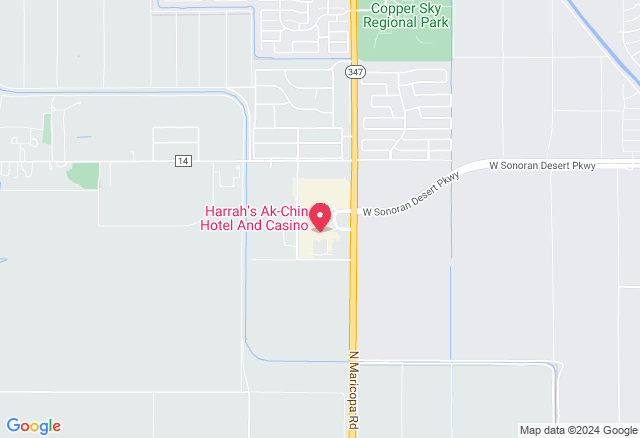map location of harrahs ak chin casino